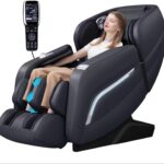 iRest A306 Massage Chair, Full Body Zero Gravity Recliner with AI Voice Control, 53.15″ SL Track, Bluetooth, 12 Modes, Yoga Stretching, Foot Rollers, Airbags Massage, Heating (Black)
