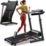 340lb Capacity Walking Pad Treadmill with 12% Incline, Big LED Display Under Desk Treadmill Support Full Manual/3-Preset Countdown/App Mode, Portable Treadmills for Small Spaces