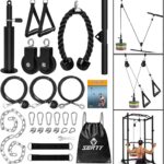 SERTT Weight Cable Pulley System Gym, Upgraded Cable Pulley Attachments for LAT Pull Down, Biceps Curl, Tricep, Arm Workouts – Home Gym Add On Equipment