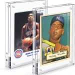 Acrylic Card Frame, Magnetic Trading Card Display Frames Desktop Display – 2 Sets Clear
