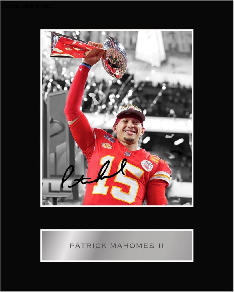 Pre Printed Signature Signed Pat Mahomes Mounted Photo Display #33 Printed Autograph Picture 10×8 Inch Mount