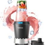 TOPZEE Personal Smoothie Blender – 1000W Single Serve Smoothie Maker with 24oz Portable Travel Cups, Ideal for Protein Shakes, Frozen Drinks, and Kitchen Use