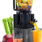 Cold Press Juicer Machines,5.8″ Extra Wide Feed Chute juicer machines,350W Slow Cold Press Juicer Machines,Slow Masticating Juicer with High Juice Yield for Whole Vegetables & Fruits, Easy to Clean