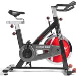 Sunny Health & Fitness Heavy-Duty Indoor Stationary Exercise Bike w/49 LB Flywheel & 275LB Capacity, 4-Way Adjustable Seat & Multi-Grip Handlebar for Cardio Training & Cycling workout at Home