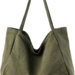 Canvas Tote Bag for Women Large Hobo Shoulder Bag for Work Travel Casual Message Bag Tote Purse handbags