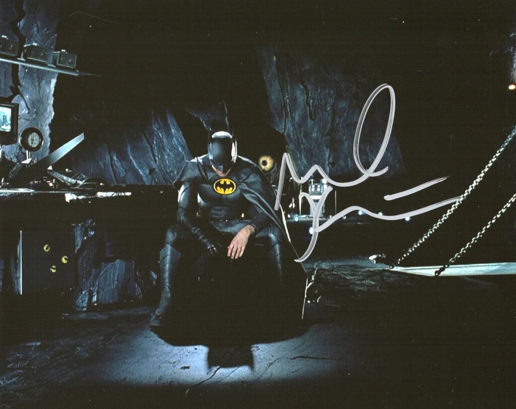RP Michael Keaton Signed Batman 8×10 Photo Reprint COA Certificate of Authentication Autographed Movie Poster