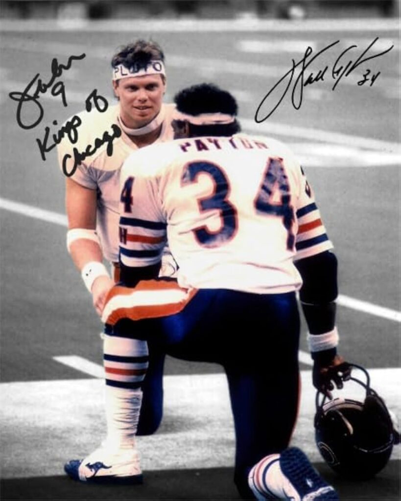Ikonic Fotohaus Jim McMahon Walter Payton Signed Photo Autograph Print Wall Art Home Decor