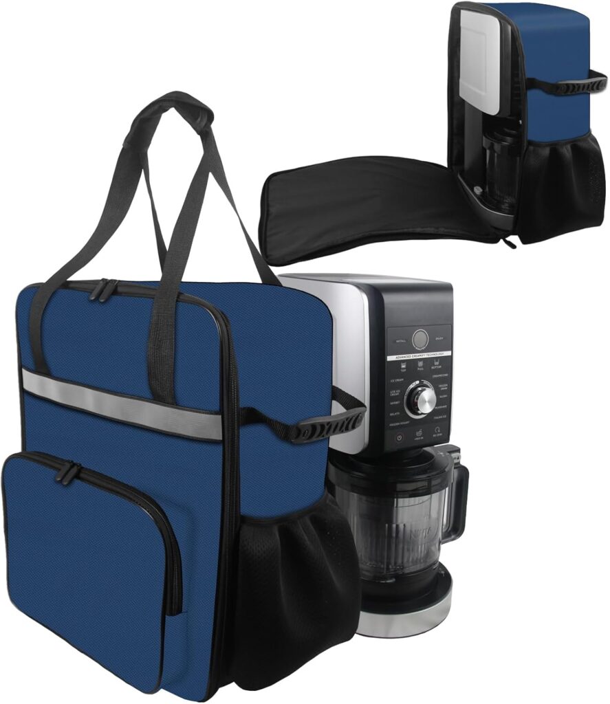 Carrying Bag for Ninja CREAMi Ice Cream Maker, Portable Outdoor Frozen Treat Maker Travel Bag Case Front-Opening Design Ice Cream Machine Bag for Ninja CREAMi Ice Cream Maker NC301/NC501