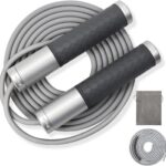 Weighted Jump Rope for Men, Women (1.5LB) – Alloy Steel Handles, Speed Skipping Rope, Gym,Indoor/Outdoor – Fitness, Workout, Boxing – Solid PVC & Cotton Rope
