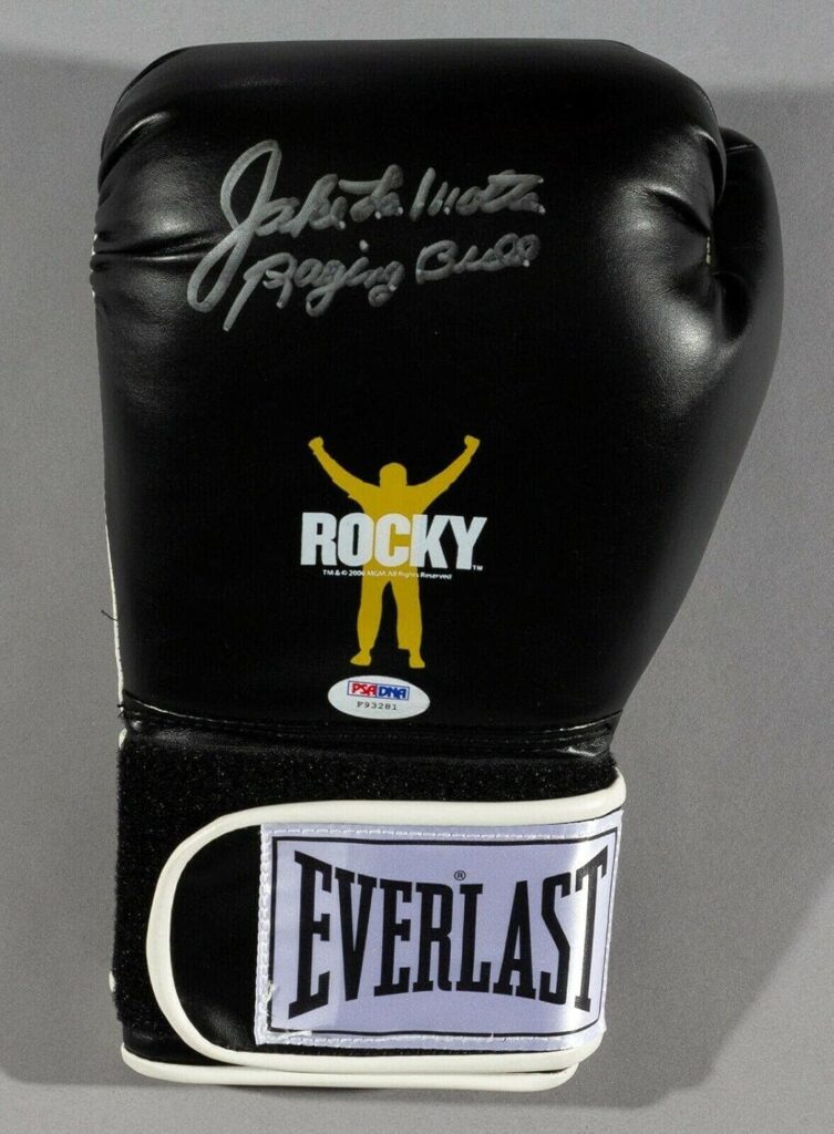 Jake LaMotta Signed ROCKY Balboa Boxing Glove PSA/DNA COA L Auto’d Raging Bull – Autographed Boxing Gloves