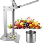 Heavy duty Lemon press Squeezer,Stainless Steel Lemonade stand Fruit crusher,Manual Juicer Press,lemonade juicer machine with Stainless steel cup,Nut Grinder for Fruit or Nuts