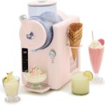 GreenPan Frost Ice Cream Machine & Frozen Drink Maker, Soft Serve, Slushie, Milkshakes & Cocktails, No Freezer Needed, 15-in-1, 7 Textures, Quiet & Rapid, Easy Clean, Family Size, Strawberry Pink
