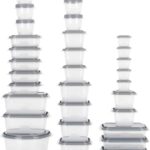 GoodCook EveryWare 60pc Container Set, BPA Free – 60-Piece Food Container Set, Microwave and Freezer Safe, Embossed Measurements, Secure Lids