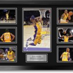 HWC Trading Kobe Bryant Gifts Printed Signed Autograph Presentation Display for Basketball Memorabilia Fans – A2 Framed