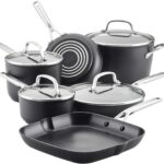 KitchenAid Hard Anodized Induction Nonstick Cookware Pots and Pans Set, 10 Piece, Matte Black