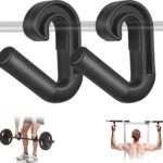 Neutral Grip Pull Up Handles, Ergonomic Non-Slip Hooks for Barbell Row Deadlift Resistant Bands Cable Machine, Lightweight Pull Up Bar Accessories, Portable Grips for Home Gym Workout, Nylon