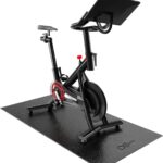 Bike Mat Compatible with Peloton Bike,Elliptical,Treadmill Mat, 6mm Thick, Under Exercise Bike Trainer Pad for Indoor Stationary Spin Bike Gym Equipment Hardwood Floor Carpet Protector