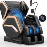 Massage Chair Full Body, Zero Gravity Massage Chair 2025 for Back Fatigue with 10 Fixed Rollers, Airbags, Phone Controller, Heating, Bluetooth Speaker, Nightlights for Living Room, Bedroom