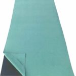 , Yoga Towel, Non Slip Hot Yoga Mat Towel with Corner Pockets, 100% Microfiber, Mat-Sized 24″ x 72″, Sweat Absorbent, Perfect for Hot Yoga, Bikram, Pilates and Yoga Mats (Aqua Blue)