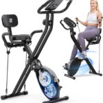 ZIWWVY- Foldable 3-in-1 Exercise Bike for Home – Upright & Recumbent Stationary Bike with 330 lbs Capacity, 8-Level Magnetic Resistance, Arm Bands & Pulse Sensor, Easy Assembly, 2025 upgrade X-bike