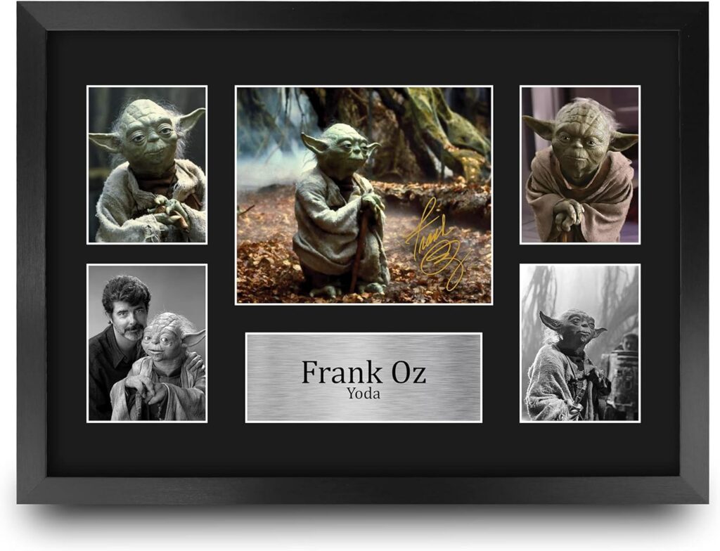 HWC Trading Frank Oz Yoda Presents 16 x 12 inch (A3) Printed Gifts Signed Autograph Picture for Movie Memorabilia Fans – 16″ x 12″ Framed
