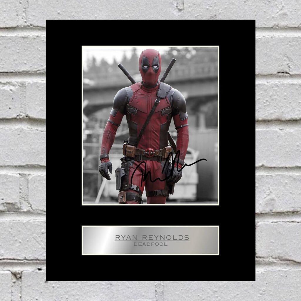 RyanReynolds Pre Printed Signature Signed Mounted Photo Display #11 Printed Autograph Picture 10×8 Inch Mount