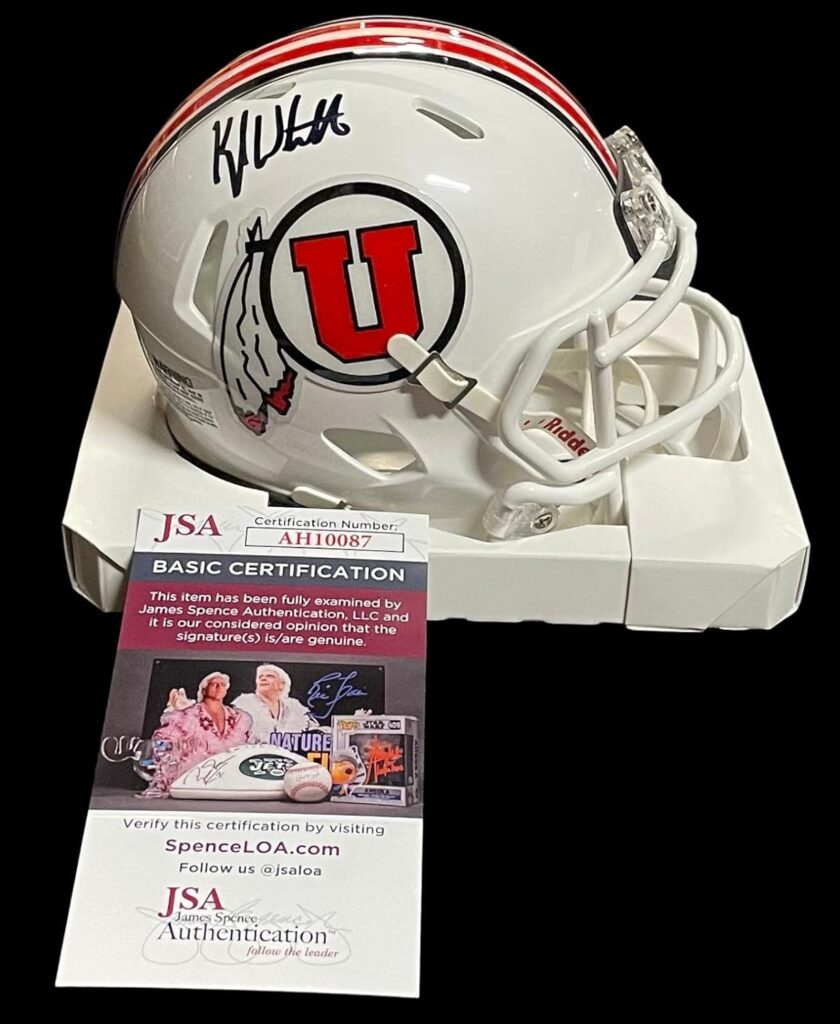 Kyle Whittingham Signed Utah Utes Riddell Speed Mini Helmet Jsa Coa – Autographed NFL Mini Helmets