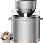 1.1 Quart Ice Cream Maker – Electric Ice Cream Machine for Gelato, Milkshakes & Sorbet,Perfect for 2-3 Servings, Easy to Use & Clean,Silver