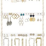 Mkono Hanging Jewelry Organizer Macrame Necklace Holder Wall Mounted Jewelry Hanger Earring Holder Organizer Boho Decor Over Door Jewelry Display Necklace Rack for Necklaces Bracelets Earrings