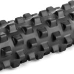 RumbleRoller – Extra Firm Textured Muscle Foam Roller Manipulates Soft Tissue Like A Massage Therapist (Black, Compact)