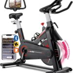 Exercise Bike, WENOKER Magnetic Resistance Stationary Bike for Home, App Supported Indoor Bike with Whisper Quiet, Heavy Flywheel and Upgraded Digital Display