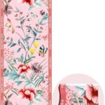 Hot Yoga Mat Towel – Non-Slip, Absorbent & Lightweight Yoga Mat Towel, 72″x26.7″, Ultra-Thin 0.04″, Floral Design, Microfiber & Rubber, Foldable, Perfect for Hot Yoga, Pilates & Gym