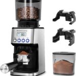 Burr Coffee Grinder, Electric Coffee Grinder with 51 Grind Settings, Precision Timer, Stainless Steel Espresso Grinder with Anti-Static Design, Easy Clean and 3 Modes