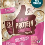 FlavCity Grass Fed Whey Protein Powder – Vanilla Latte – 25g Protein, 10g Collagen & 60mg of Caffeine – Made with Real Vanilla Bean & Organic Coconut – Gluten Free & No Added Sugars (20 Servings)
