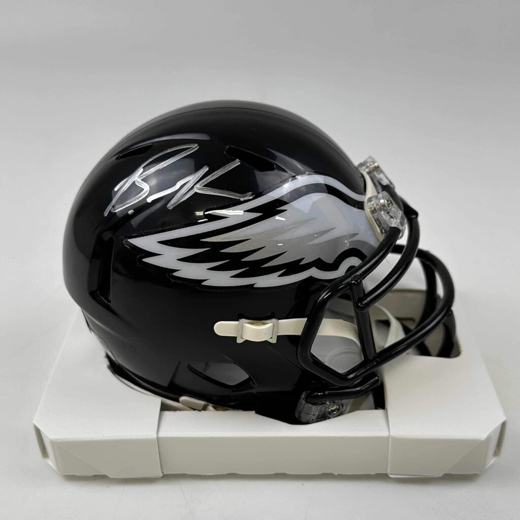 Autographed/Signed Brandon Graham Philadelphia Eagles Eclipse Alternate Mini Football Helmet Beckett BAS COA