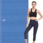 Hatha Yoga Extra Long TPE Yoga Mat 79″ x 40” x 1/2″ Thick Non-slip Exercise Mat for Home Gym Use, Yoga, Pilates, Fitness & Workouts