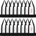 Reginary 10 Pack Large Canvas Tote Bag Bulk, Reusable Natural Plain Cotton Tote for DIY Multipurpose