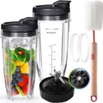 Ninja Blender Cups Replacement, Replacement 24oz Blender Cup For Ninja BL450 BL480 BL482 BL640 BL642 BL682 BN401 BN751 BN800 BN801