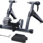 Sportneer Bike Trainer – Fluid Indoor Bike Trainer Stand for 26-28″ & 700C Wheels – Riding Cycling Exercise Stationary Bicycle Stands Trainer with Quick Release Lever & Front Wheel Riser Block