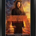 HWC Trading John Wick 4 Keanu Reeves 16 x 12 inch Gifts Printed Poster Signed Autograph Picture for Movie Memorabilia Fans – 16″ x 12″ Framed