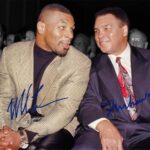 Ikonic Fotohaus Muhammad Ali Mike Tyson Boxing Legend Signed Photo Autograph Print Wall Art Home Decor, 8 x 10 Inch, White