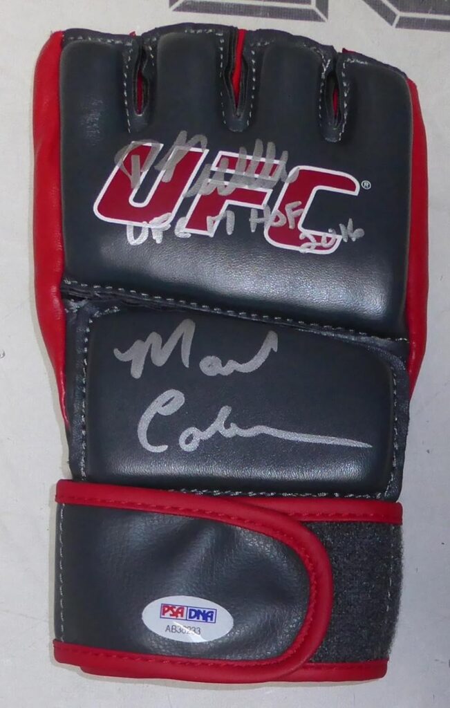 Topps Mark Coleman & Pete Williams Signed Glove Psa/Dna Coa Ufc 17 Hall Of Fame Fight – Autographed Ufc Gloves