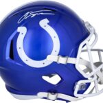 Jonathan Taylor Indianapolis Colts Autographed Riddell Flash Alternate Speed Replica Helmet – Autographed NFL Helmets