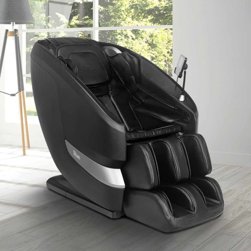 Titan Axiom LE l Dual Massage Mechanism l Full Body Massage Chair l Intelligent Voice Control l 45°C Heating Therapy l Zero Gravity Reclining l Space Saving l Bluetooth Speakers (Black)