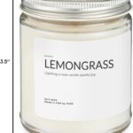1OAK Soy Wax Scented Candles (Lemongrass) – Soy Candles for Home Scented – Long Burning Premium – Hand-Poured (7oz.)