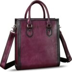 Genuine Leather Handbags and Purses for Women Vintage Handmade Shoulder Bag Cowhide Tote Bag Satchel
