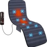 COMFIER Full Body Massage Mat Pad with Heat, Chair Pad with 10 Vibration Motors & 2 Therapy Heating Pad with Auto Shut Off, Heated Massage Mattress Pad for Back