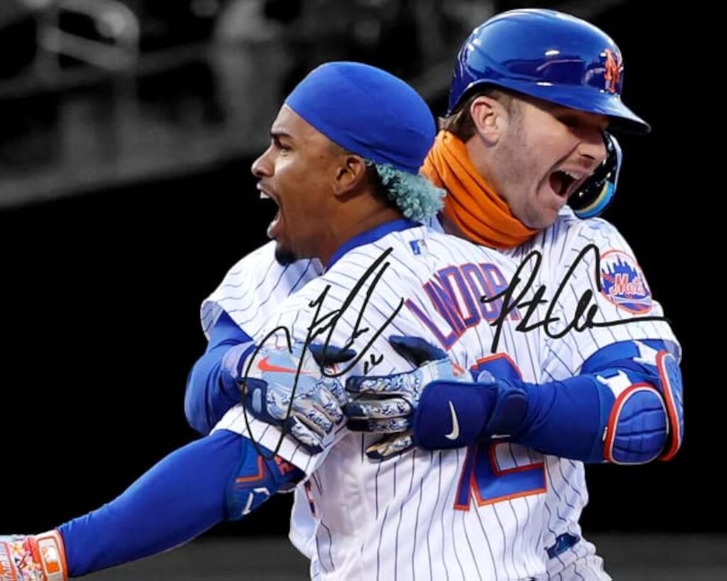 Ikonic Fotohaus Pete Alonso Francisco Lindor Signed Photo Autograph Print Wall Art Home Decor