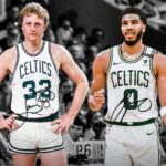 Ikonic Fotohaus Larry Bird Jayson Tatum Signed Photo Autograph Print Wall Art Home Decor