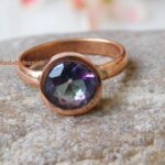 Natural Mystic Topaz Copper Arthritis Pain Statement ring, Artisans Handmade Copper gemstone Ring Jewelry,